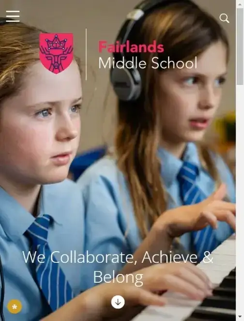preview of Fairlands Middle School Website
