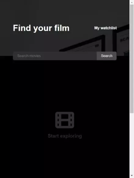 preview of movie watchlist app